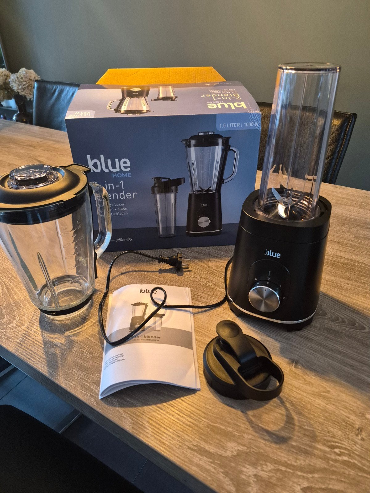 Blender  2-in-1 met To-Go Beker - 1.5L | 1000W, Witgoed en Apparatuur, Ophalen of Verzenden