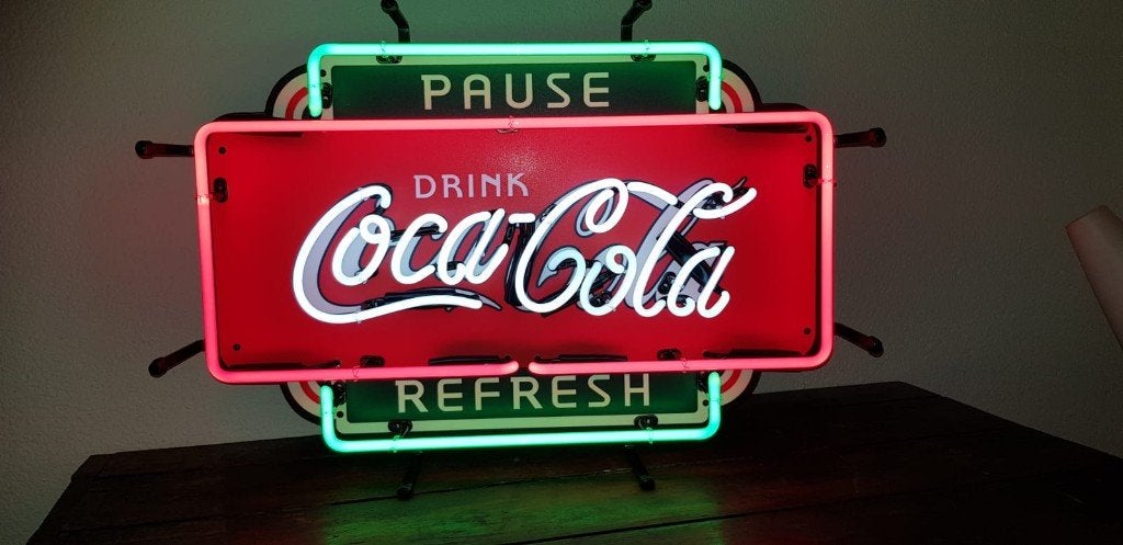 Coca Cola neonverlichting div. neon lampen fifties sixties, Verzamelen, Merken en Reclamevoorwerpen, Ophalen, Zo goed als nieuw