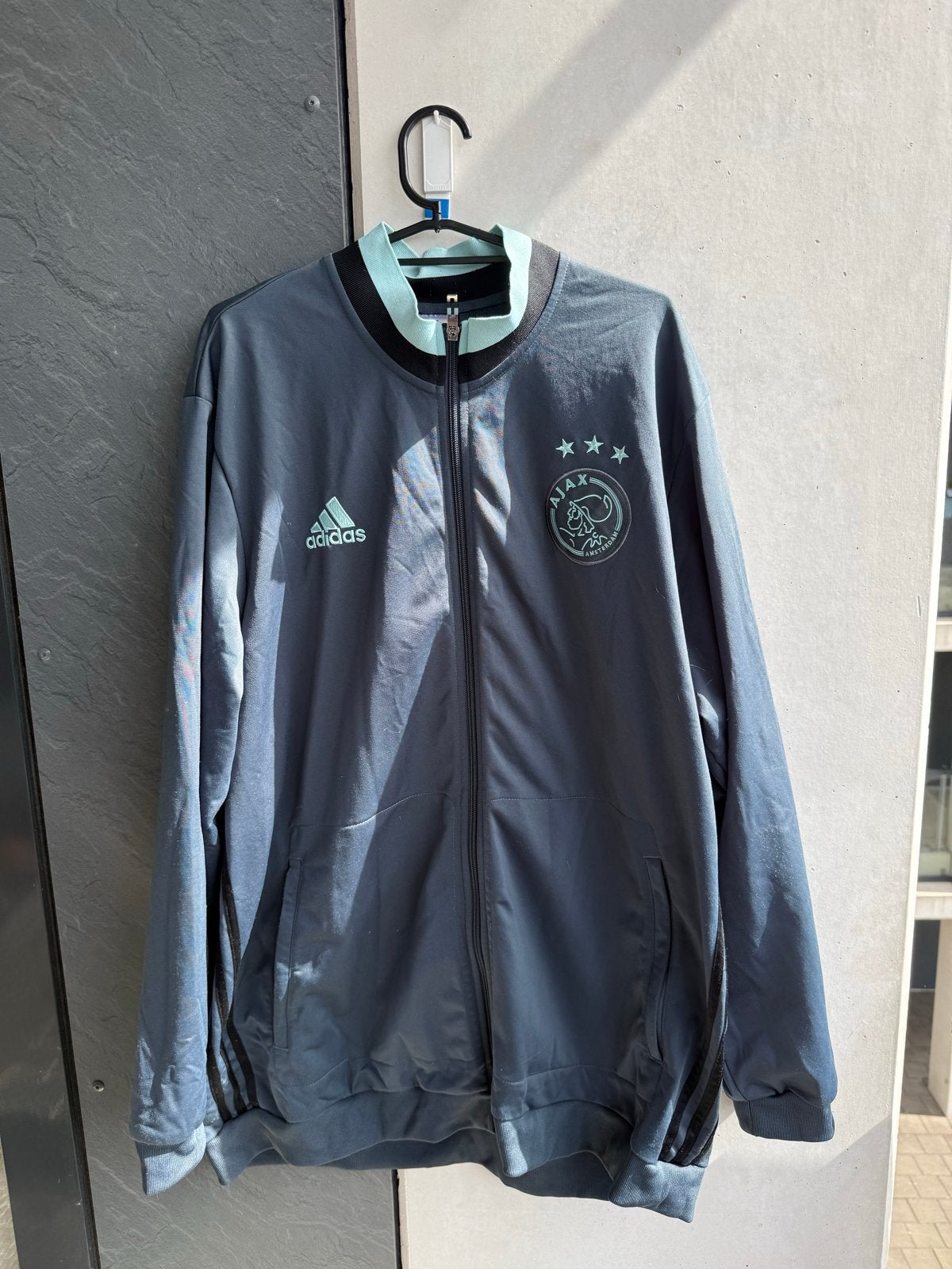 Adidas Ajax trainingsjack - Zo goed als nieuw, Blauw, Overige maten, Ophalen of Verzenden, Zo goed als nieuw