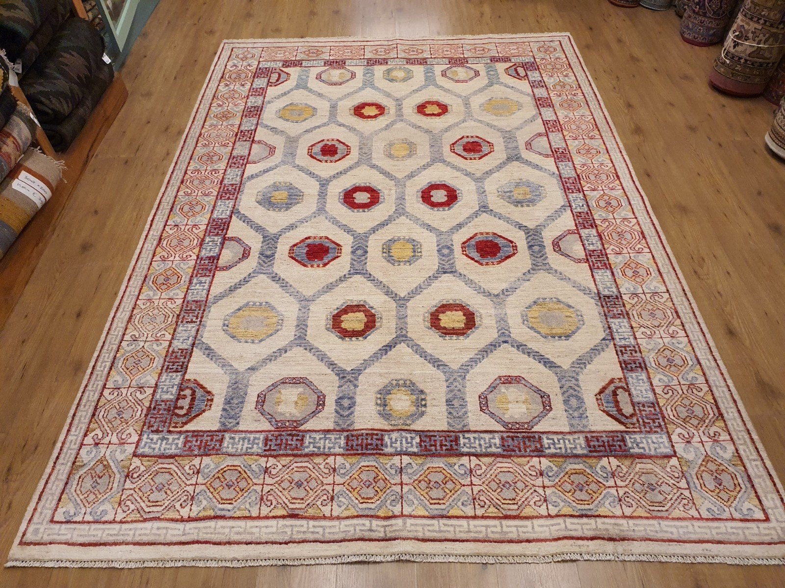 Handgeknoopt oosters tapijt ziegler modern 286x197, Info@SlatsAntiek.nl, Geel, Perzisch, 150 tot 200 cm