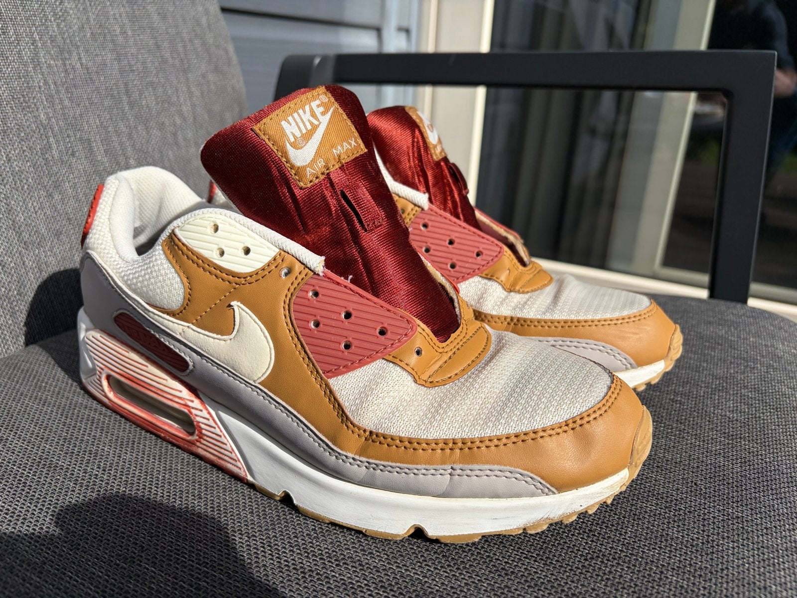 Nike Air Max 90 "Rugged Orange" Sneakers, maat 45, Ophalen of Verzenden, Gedragen, Oranje, Sneakers of Gympen