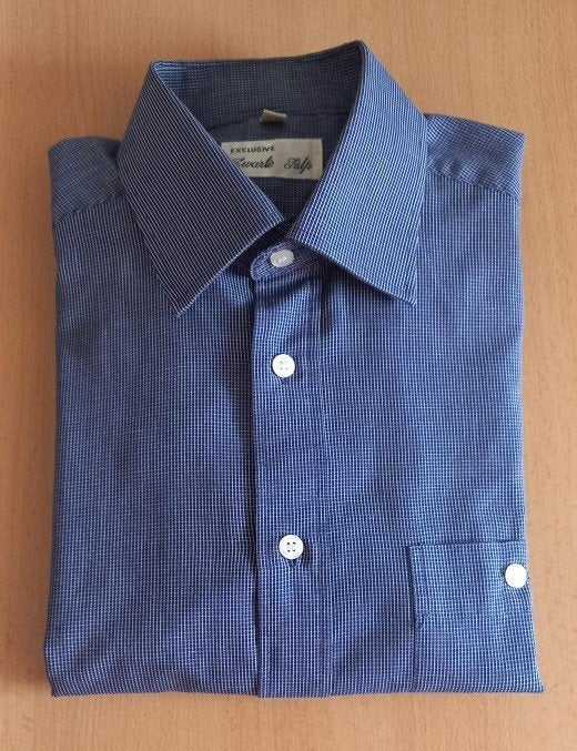 Herenoverhemd, Kleding | Heren, Overhemden, Ophalen of Verzenden, Zo goed als nieuw, Blauw, Halswijdte 41/42 (L)