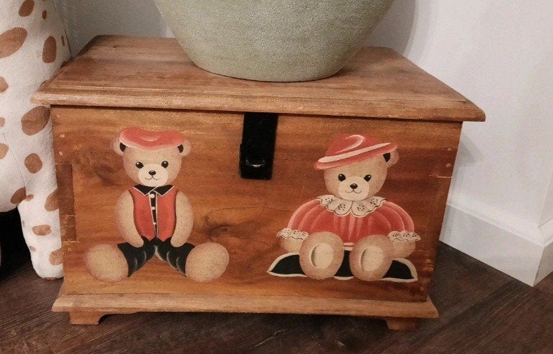 Antiek kistje beren brocant, Huis en Inrichting, Woonaccessoires | Kisten, Ophalen of Verzenden, Minder dan 50 cm