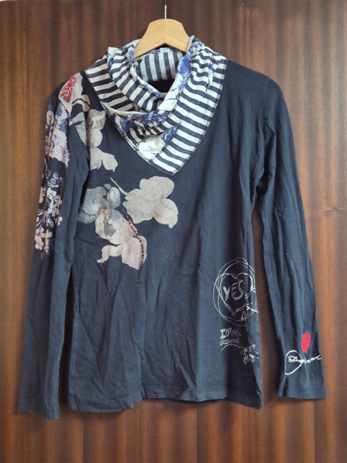 Shirt Desigual maat s, Ophalen of Verzenden, Zo goed als nieuw, Maat 36 (S), Zwart