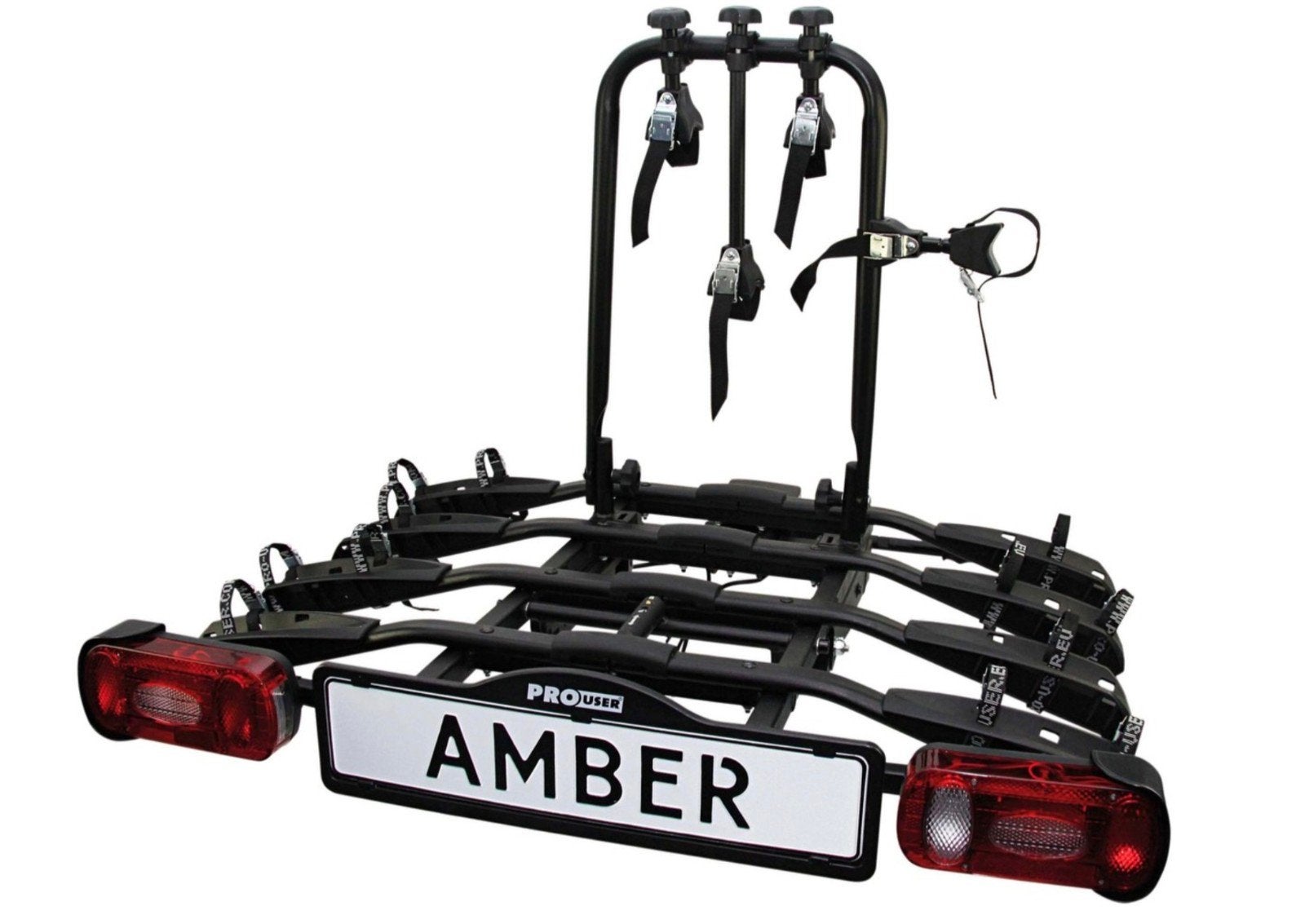 Amber IV Kantelbare Fietsendrager voor 4 Fietsen - Trekhaak, Auto diversen, Fietsendragers, Ophalen, 3 fietsen of meer, Zo goed als nieuw