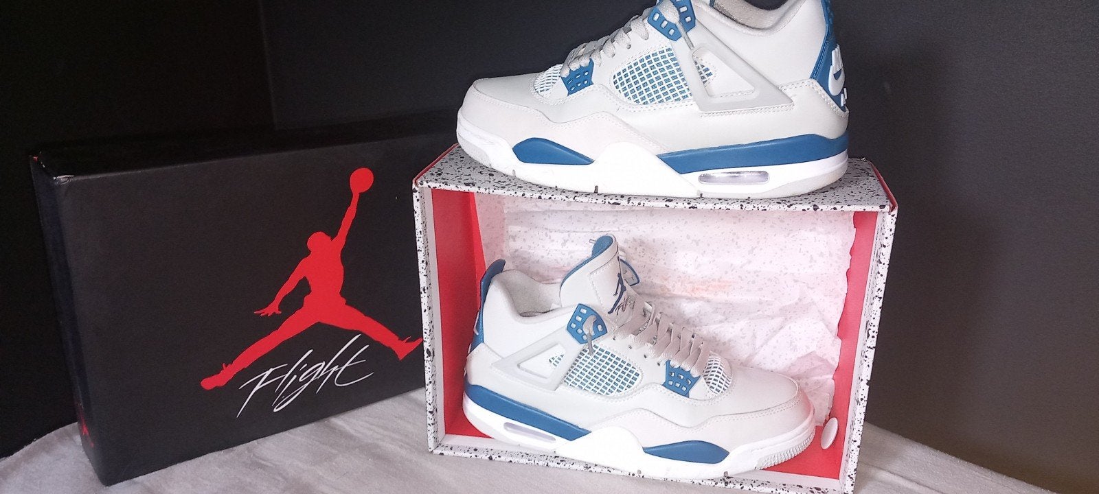 Air Jordan 4 Retro Military Blue (2024) - Maat 43, Kleding | Heren, Schoenen, Ophalen, Nieuw, Blauw