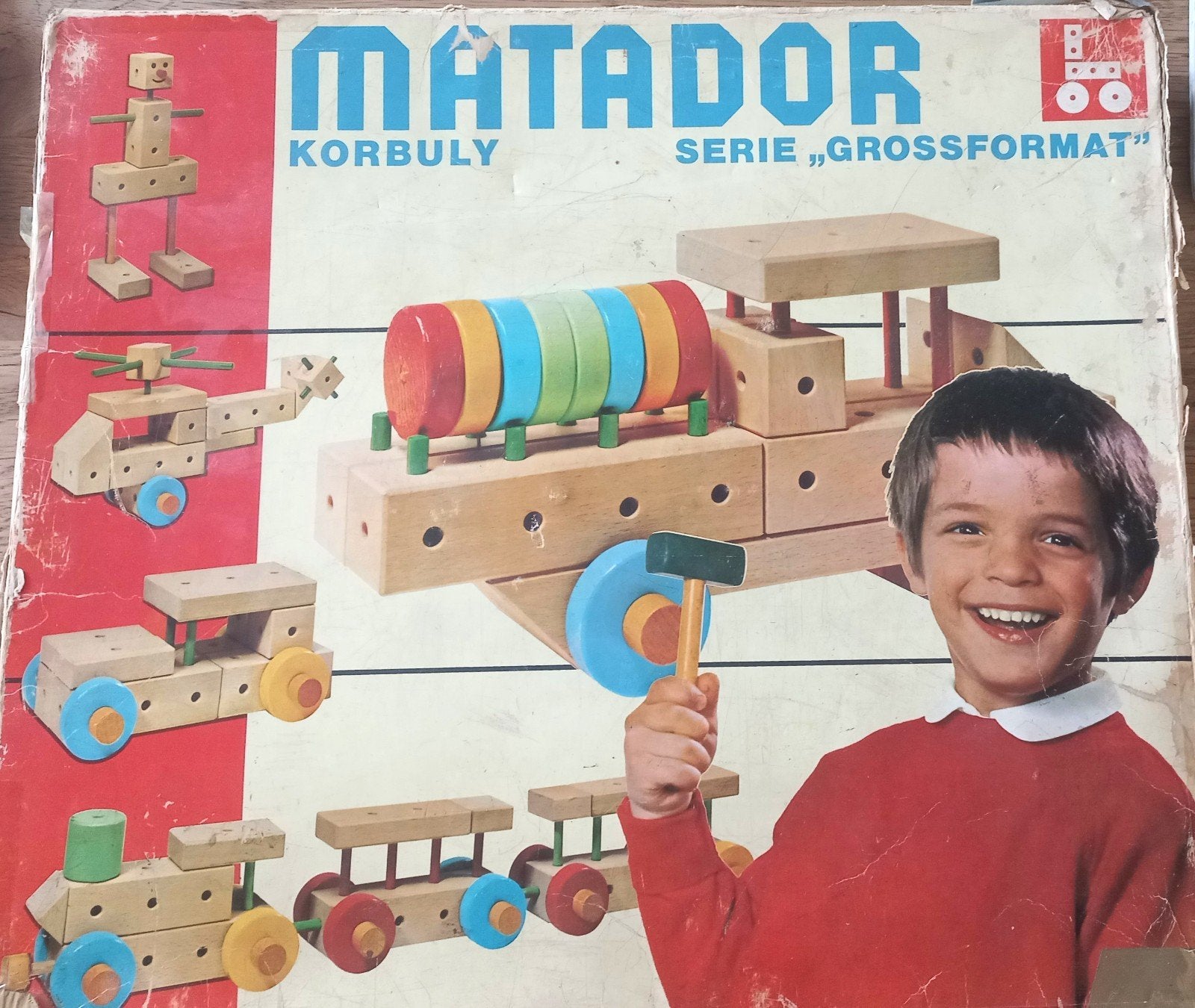 Vintage Matador Korbully "Grossformat" Houten Bouwset, Ophalen of Verzenden, Gebruikt, Overige merken