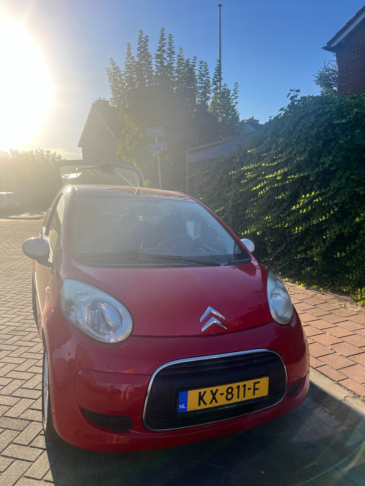 Citroën C1 1.0 3-DRS 2010 Rood, Auto's, Citroën, Voorwielaandrijving, Stof, 4 stoelen, C1