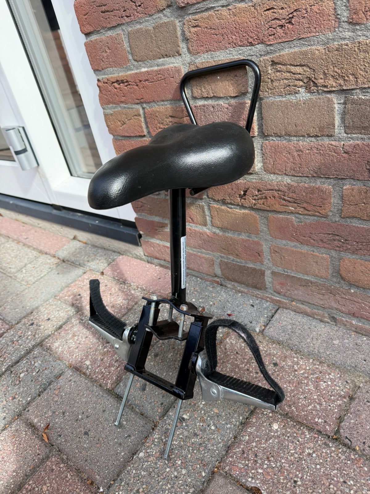 Zadel op stang model 3 fietsstoeltje incl voetsteuntjes, Ophalen of Verzenden, Zo goed als nieuw, 9 t/m 36 kg, Voorzitje