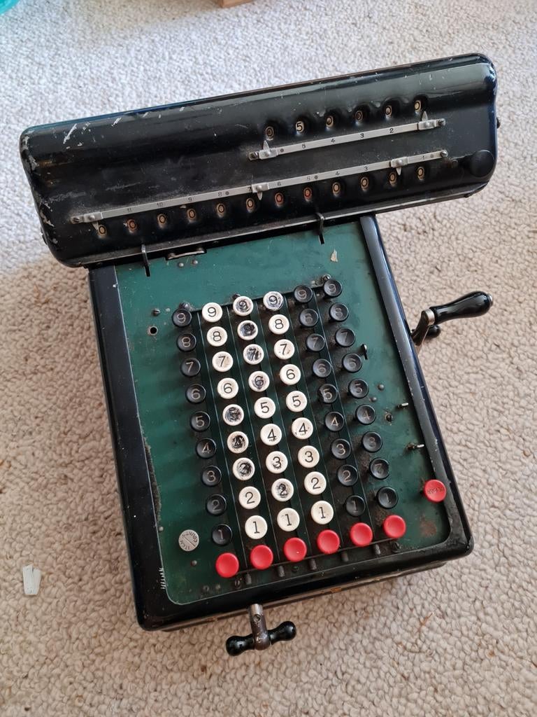 Antieke mechanische rekenmachine Monroe L/K serie jaren20/40, Ophalen of Verzenden