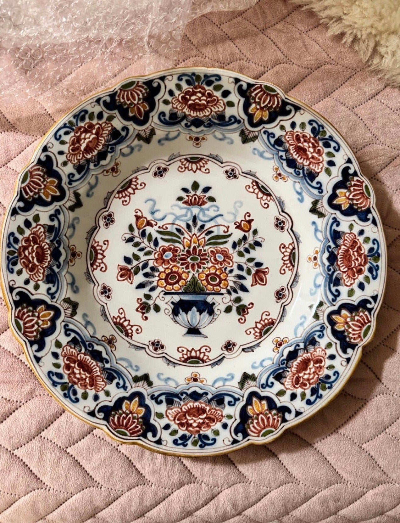 Tichelaar Makkums wandbord. 36cm doorsnee., Ophalen of Verzenden