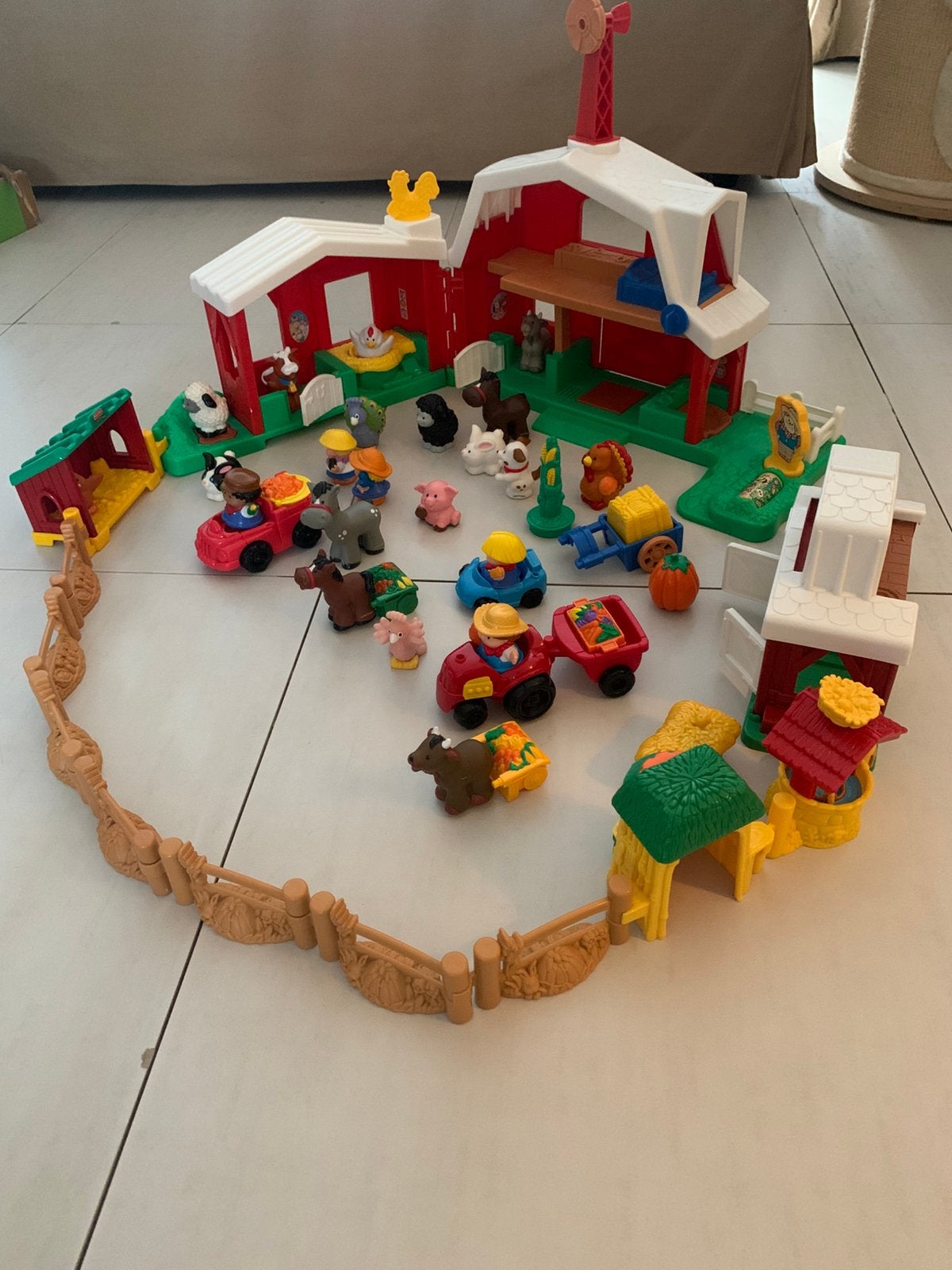 Fisher Price Little People boerderij, Kinderen en Baby's, Ophalen, Zo goed als nieuw, Speelset, Met geluid