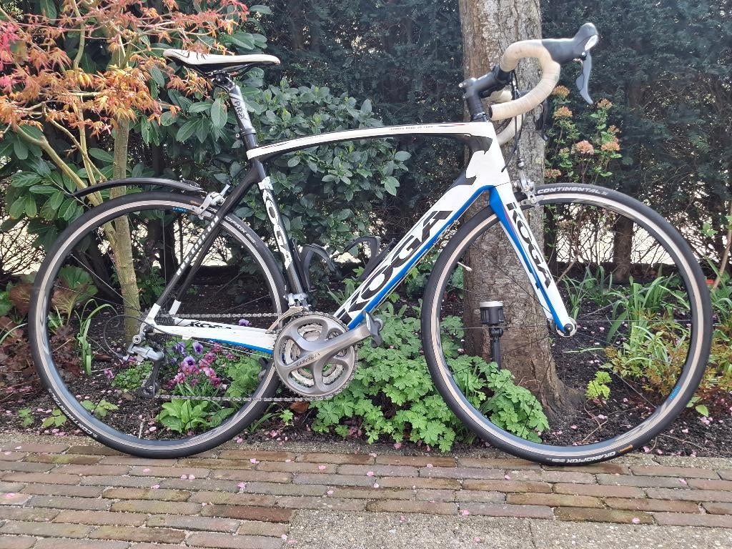 racefiets Koga Kimera fiets frame 58 carbon blauw wit, Fietsen en Brommers, Fietsen | Racefietsen, Ophalen, 28 inch, Gebruikt