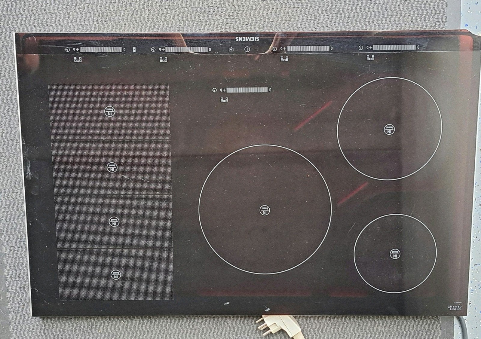 Inductiekookplaat Siemens, Witgoed en Apparatuur, Ophalen, 4 kookzones, Zo goed als nieuw, Inductie