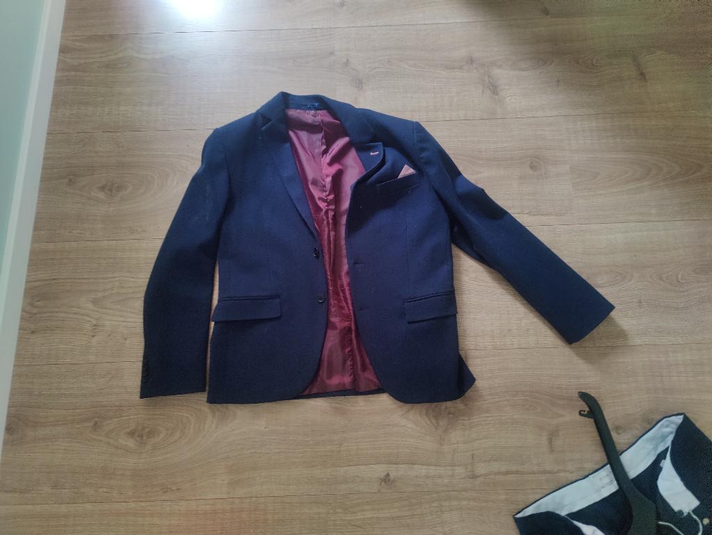 Heren pak donkerblauw maat 50/52 Pierone, Kleding | Heren, Kostuums en Colberts, Ophalen, Pier One, Zo goed als nieuw, Maat 48/50 (M)