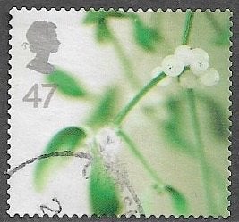 GB 47p. Kerstzegel - Sneeuwbes - 2002, Postzegels en Munten, Postzegels | Europa | UK, Verzenden, Gestempeld