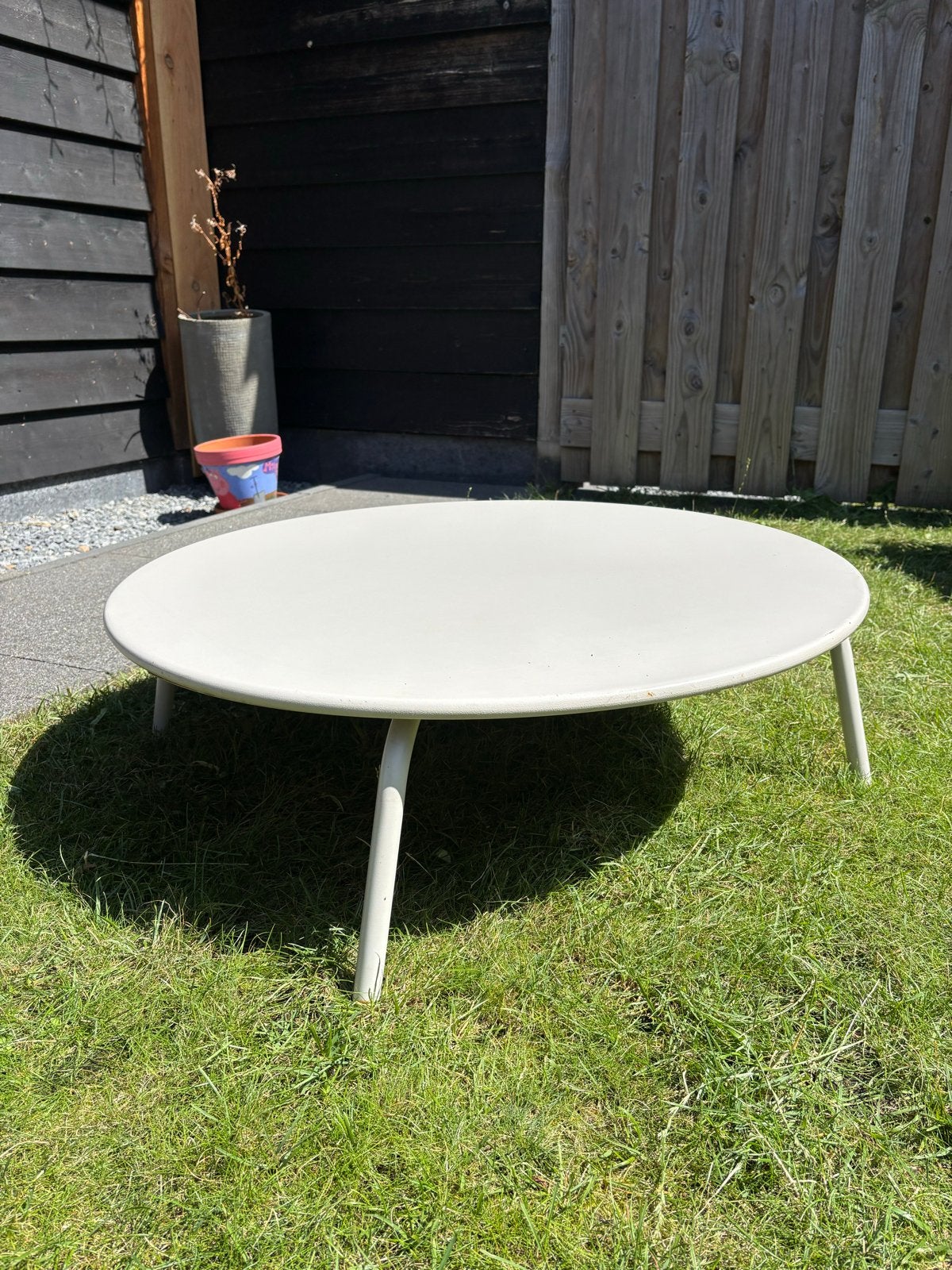 Ronde tuintafel aluminium, Ophalen, Gebruikt, Rond, Metaal