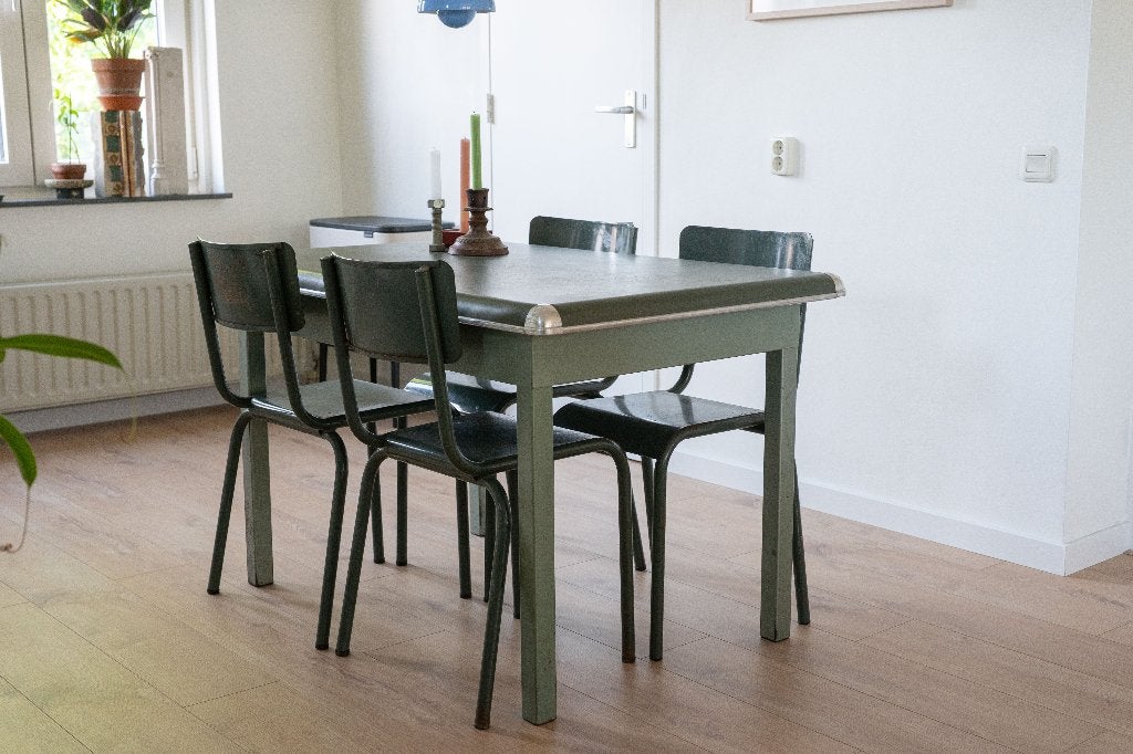 Vintage Gispen stijl eethoek jaren '50 / '60, Ophalen
