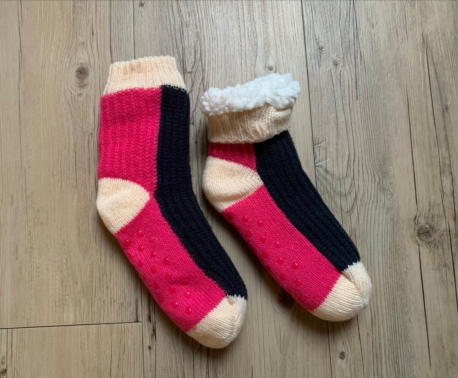 Warme Antislip Huissokken - Roze, Zwart, Beige, Sokken en Kniesokken, Nieuw, Overige maten, Ophalen of Verzenden
