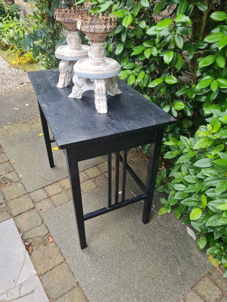 Antiek Art Deco schrijftafeltje sidetable bureau foto 1t/m 5, Ophalen