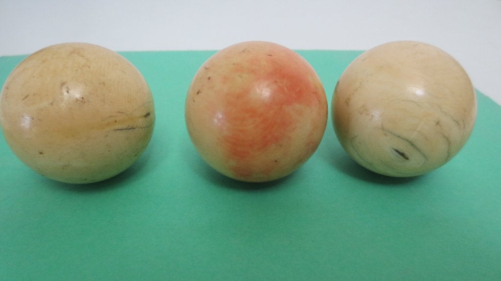 oude biljartballen, Ophalen of Verzenden, Gebruikt, Keu of Ballen