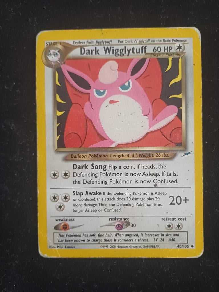 Pokémon Dark Wigglytuff- 40/105, Ophalen of Verzenden, Gebruikt, Losse kaart