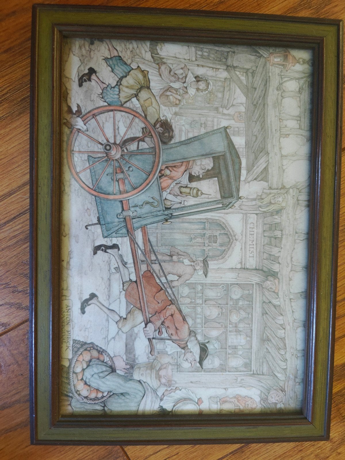 Anton Pieck prenten 25 x 8 cm, Antiek en Kunst, Ophalen