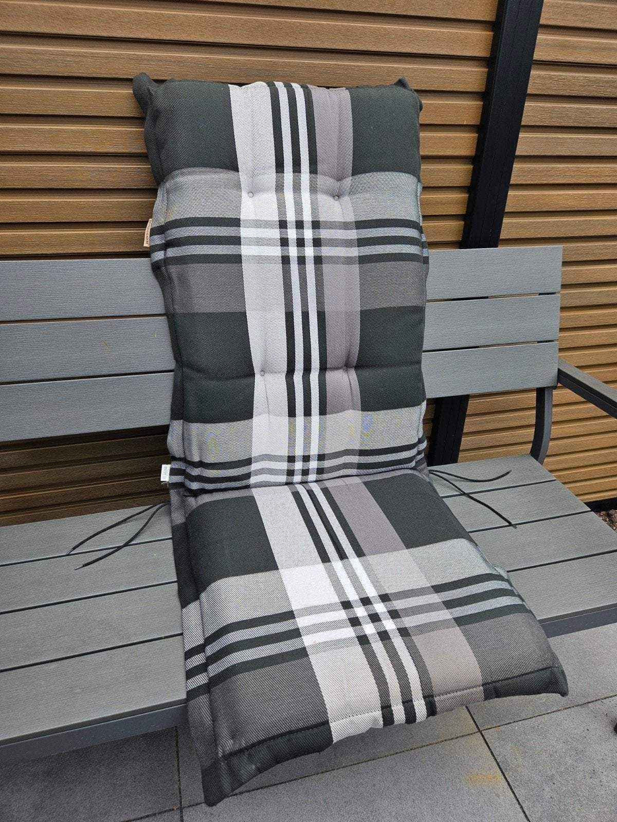 Tuinkussens zwart/wit/grijs (5 stuks), Tuin en Terras, Tuinmeubel-accessoires, Ophalen, Gebruikt