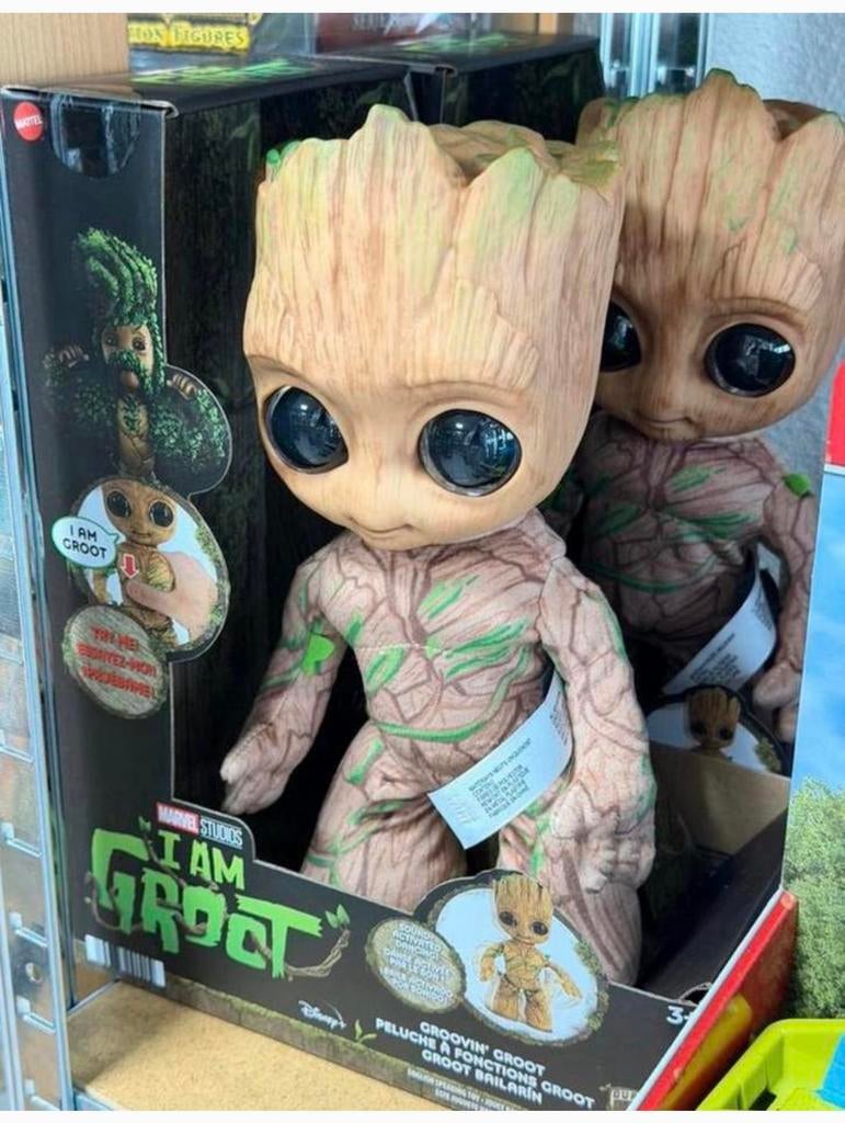 Marvel Studios I Am Groot Knuffel - Dansende en Pratende pop, Actiefiguur of Pop, Nieuw, Ophalen of Verzenden, H