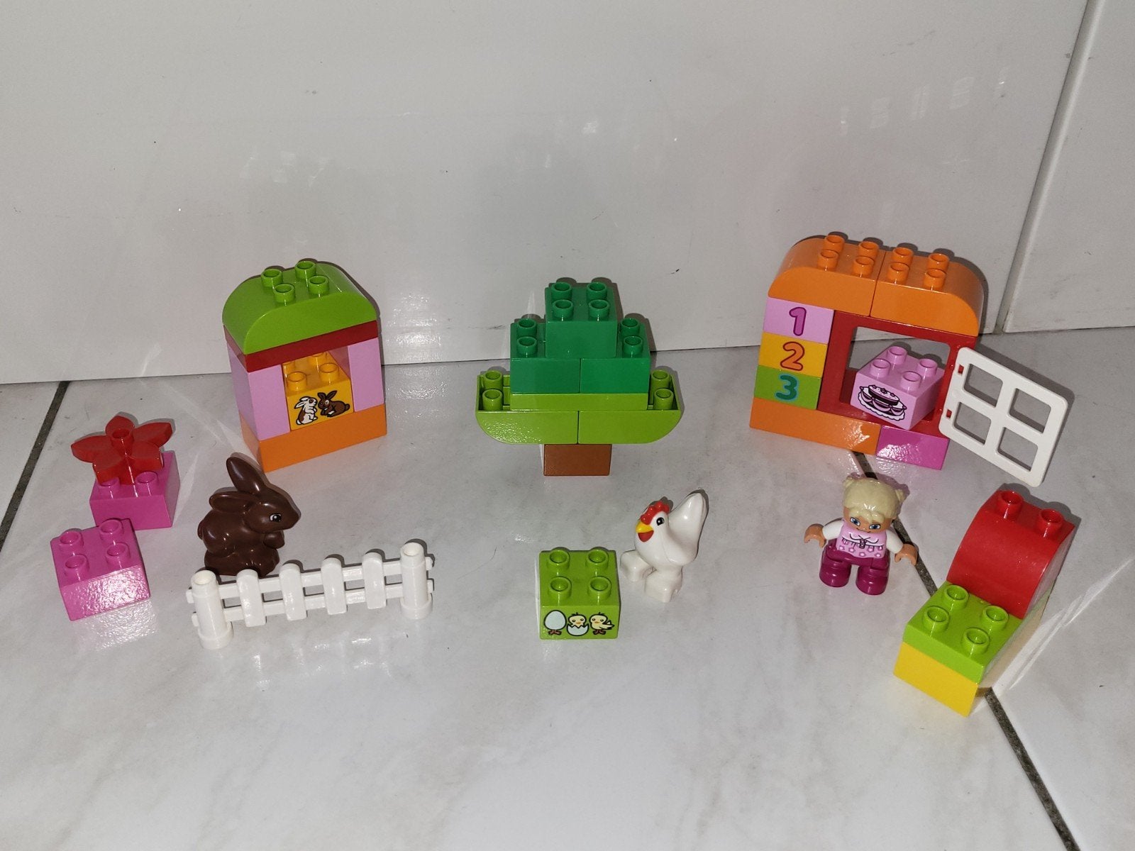 Duplo set met kindje kip en konijn, Gebruikt, Ophalen of Verzenden, Duplo, Duplo