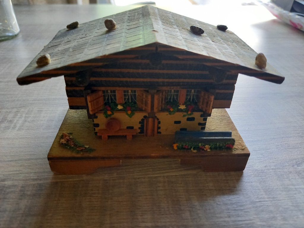 Leuk Houten Brocante Doosje Chalet, Ophalen of Verzenden