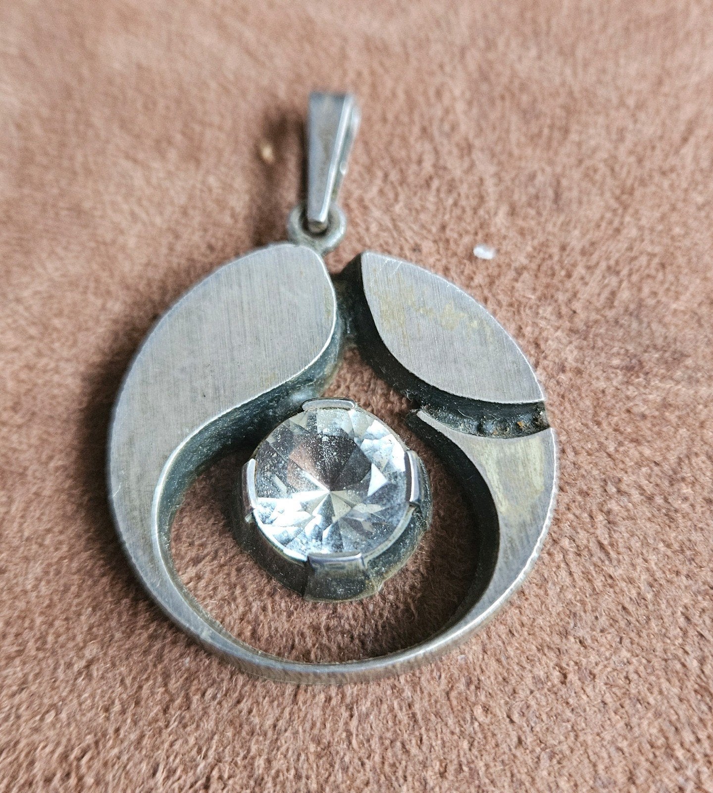 Vintage Karl Laine hanger – 925 zilver – Finland – bergkrist, Ophalen of Verzenden, Zilver, Zilver