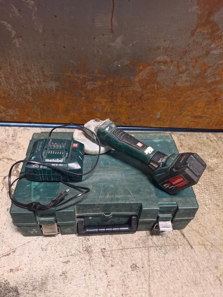 Metabo WPB18LTX 18v accu haakse slijpmachine, Ophalen of Verzenden, Minder dan 700 watt, Haakse handslijpmachine