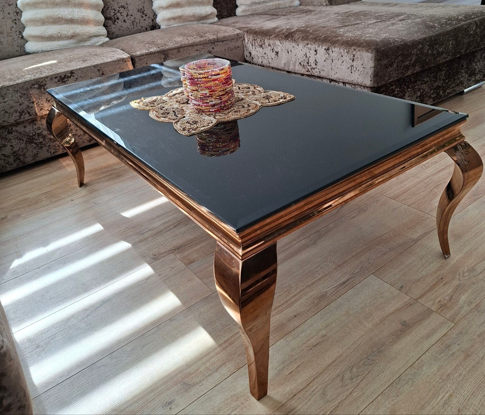 salontafel, 100 tot 150 cm, Zo goed als nieuw, Glas, Modern, Luxe