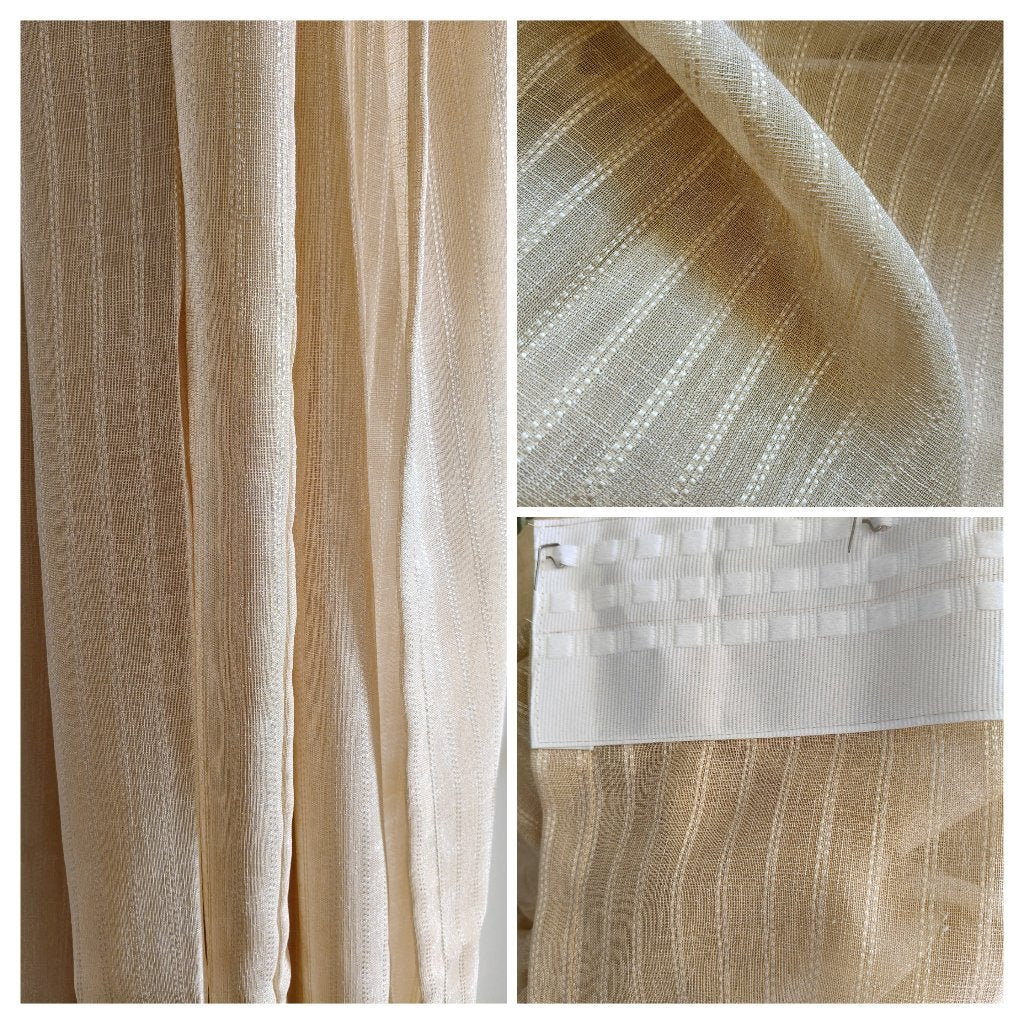 Curtains 165cm by 250cm, Ophalen, Nieuw, Beige