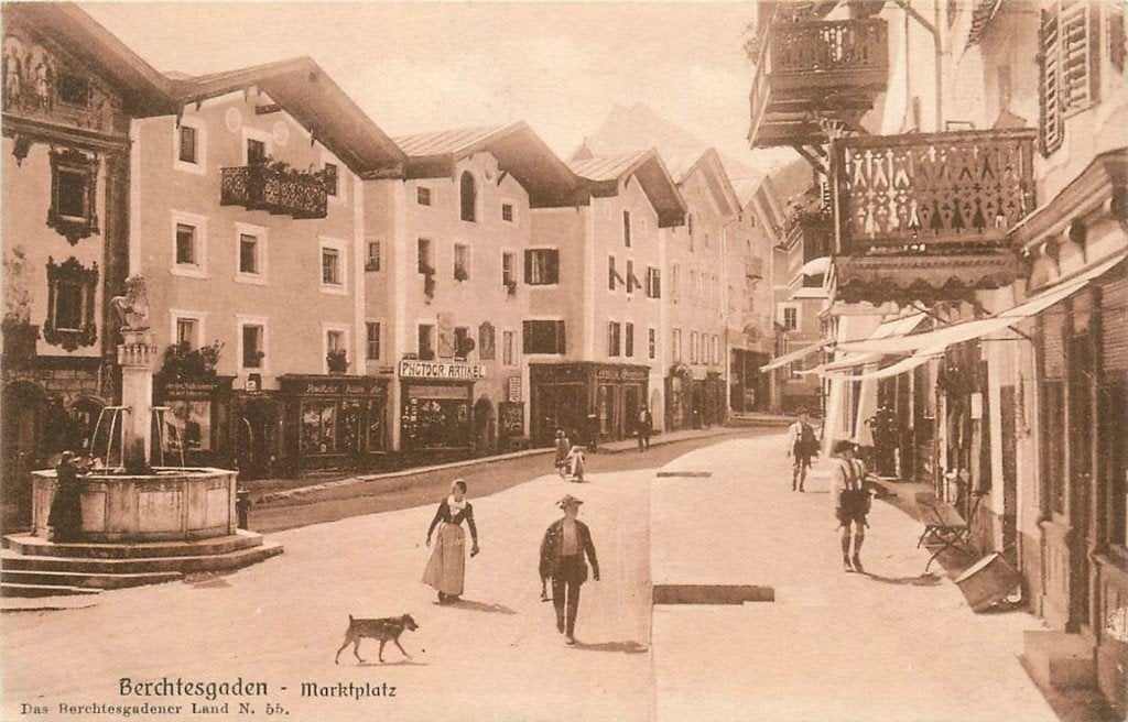 379-126-031 Berchtesgaden Marktplatz, Ophalen of Verzenden, Voor 1920, Duitsland