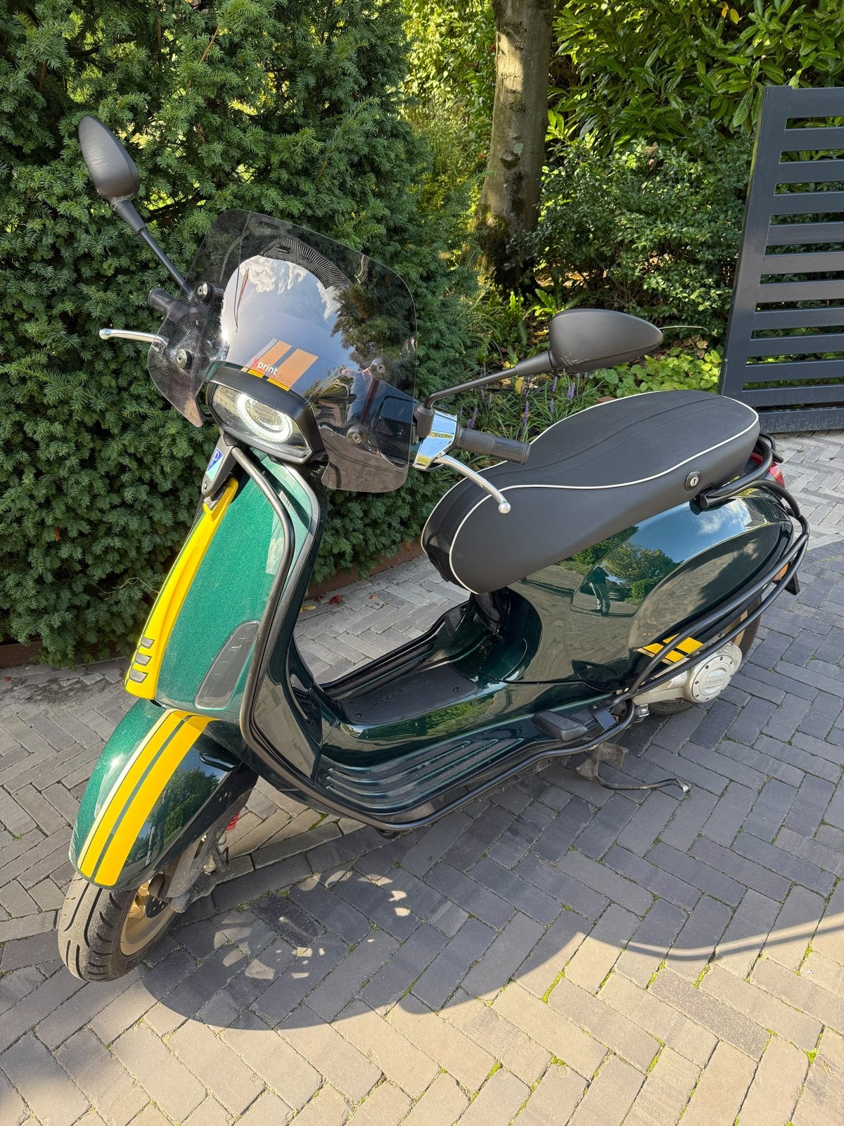 Vespa Sprint Racing Sixties 45 - Groen met Gele Details, Ophalen, Gebruikt, Overige modellen, Maximaal 45 km/u