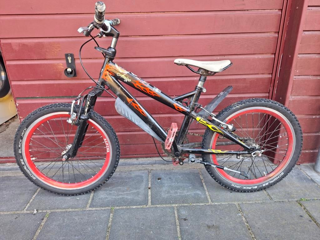 Stoere jongens fiets, Fietsen en Brommers, Fietsen | Jongens, Ophalen, Gebruikt, 20 inch, Amigo
