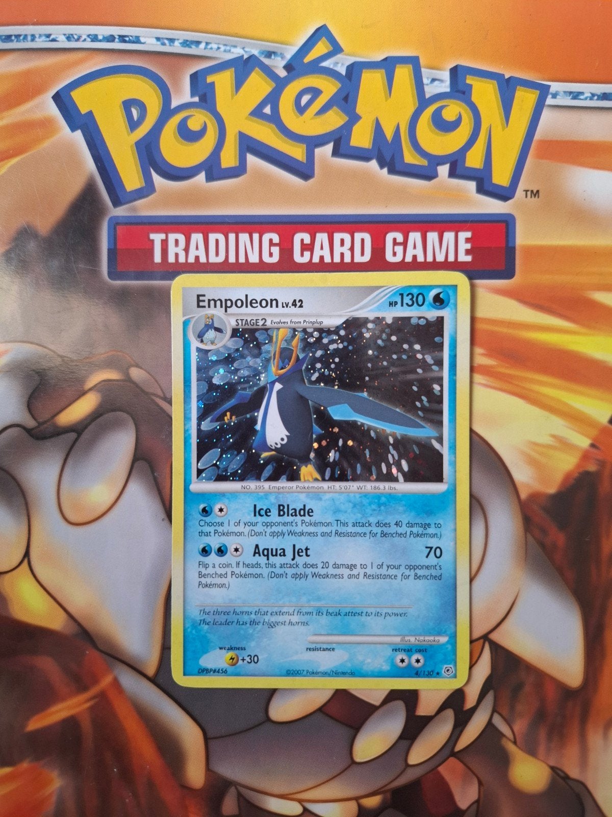 Empoleon 4/130 holo rare Diamond&Pearl base set pokemon, Ophalen of Verzenden, Gebruikt, Losse kaart, Foil