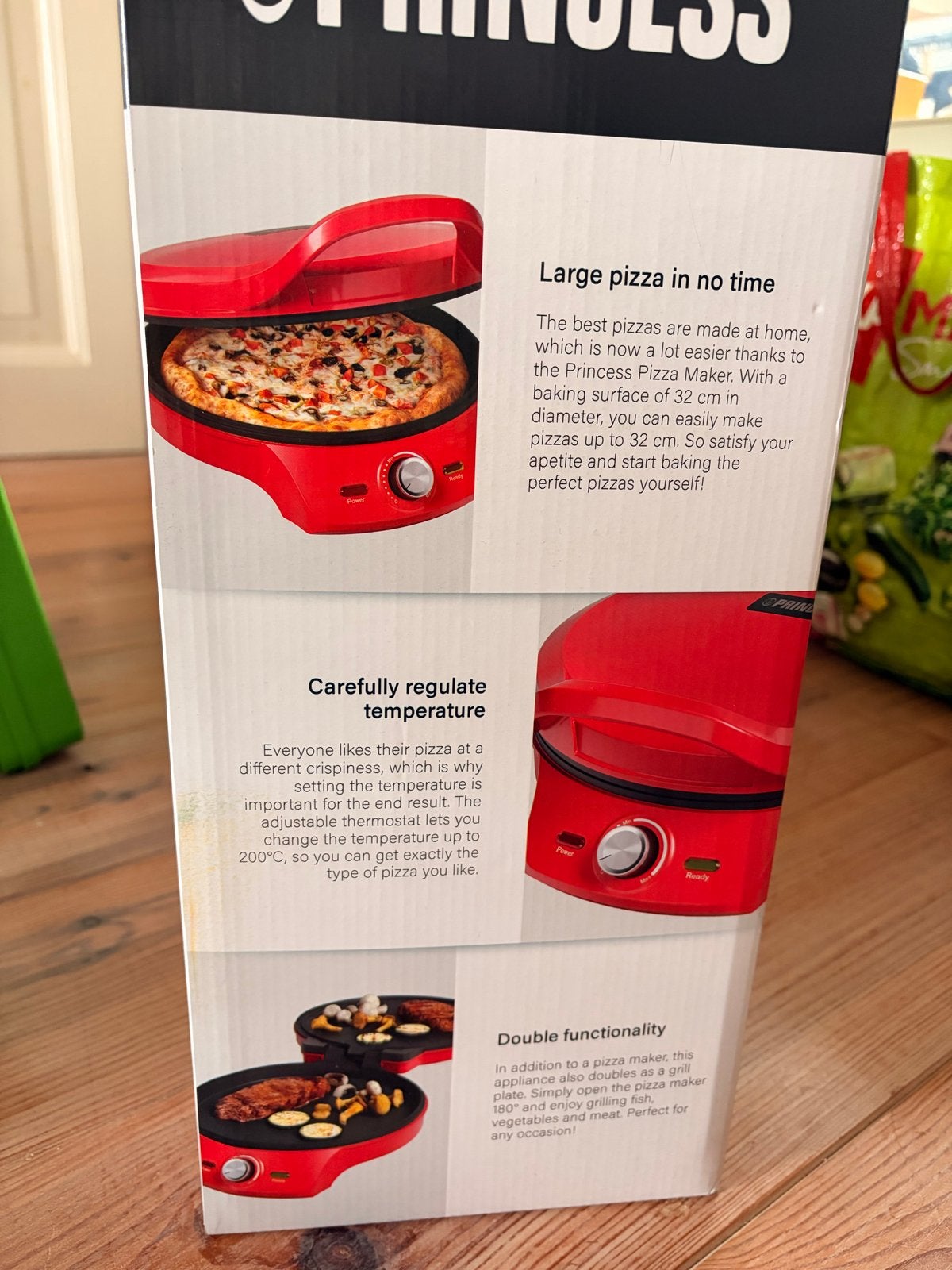 Princess Pizzamaker & Grill 2-in-1 - Nieuw in doos, Minder dan 85 cm, 3 kookzones of minder, Ophalen of Verzenden, Vrijstaand