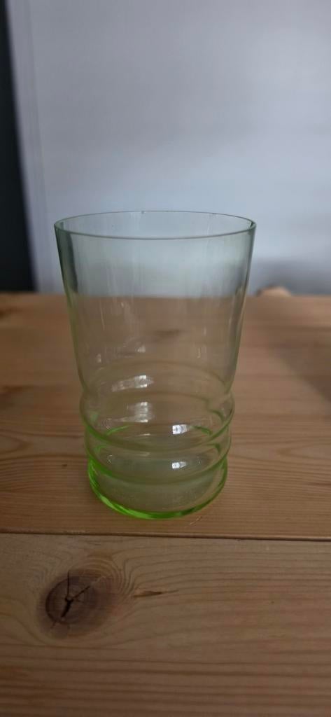 Vintage Uranium Glas Drinkglas, Ophalen