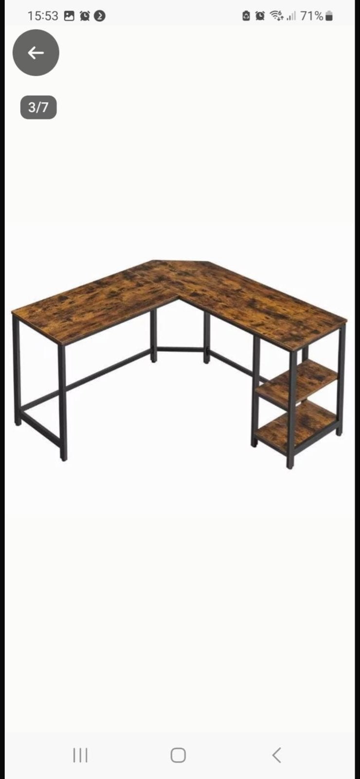 Hoekbureau met opbergruimte - Industrieel design, Huis en Inrichting, Ophalen, Opbergruimte, Hoekbureau, Bruin