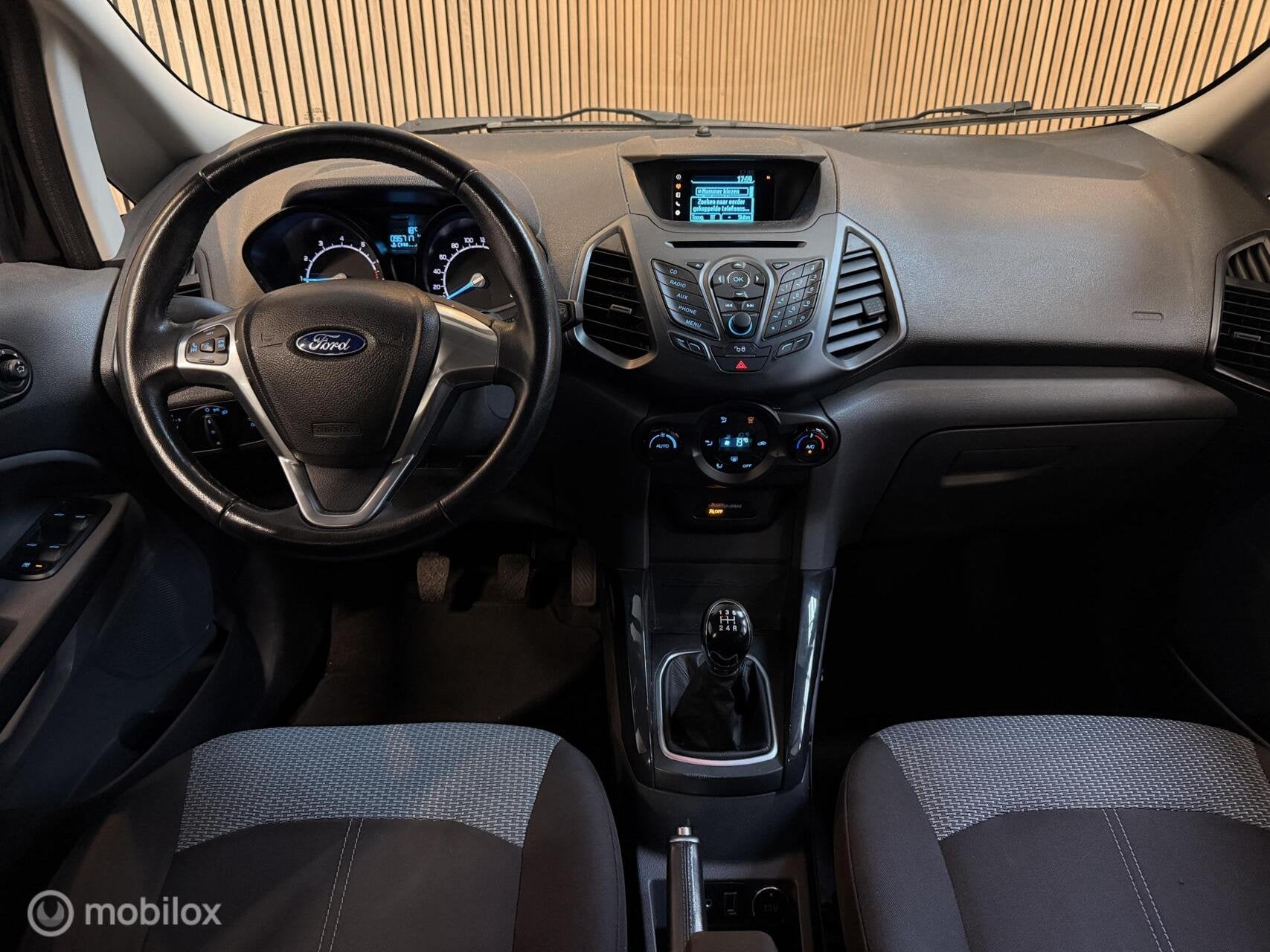 Ford EcoSport 1.5 Ti-VCT 4-Cyl APK-2027 BLUET PDC KEYLS STVW, Voorwielaandrijving, Euro 5, Stof, Zwart