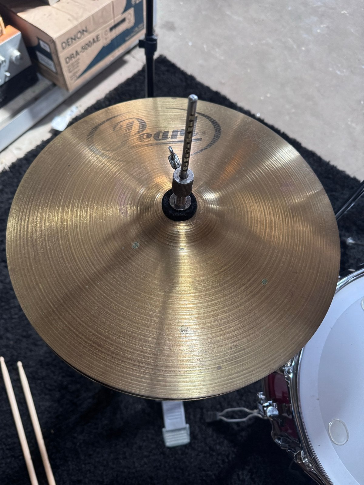 Pearl 14” Hi-Hat – Vintage – Top & Bottom, Ophalen of Verzenden, Gebruikt, Pearl