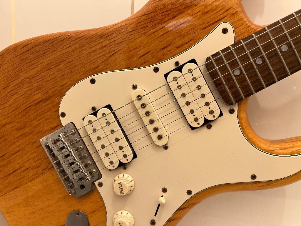 Aria STG Series Naturel, Ophalen, Gebruikt, Solid body, Overige merken