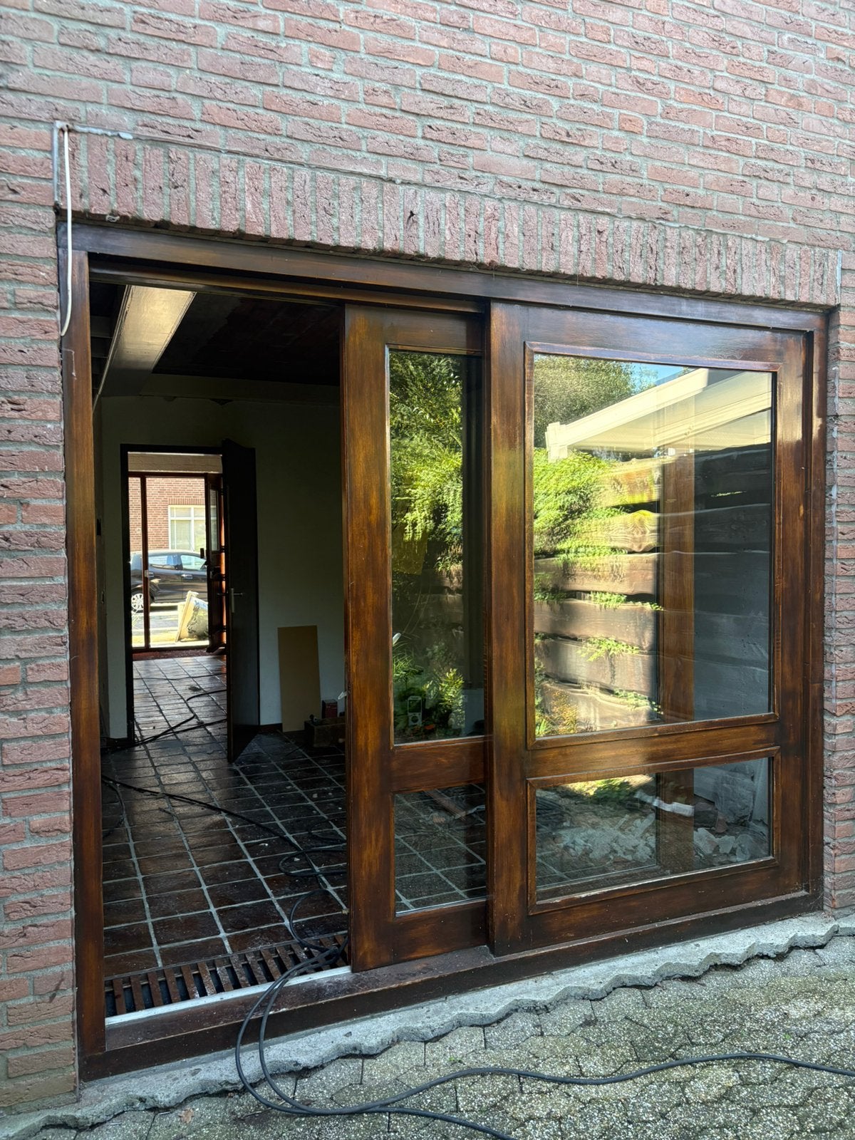 Schuifpui, Doe-het-zelf en Verbouw, Ophalen, Gebruikt, 225 cm of meer, Inclusief glas