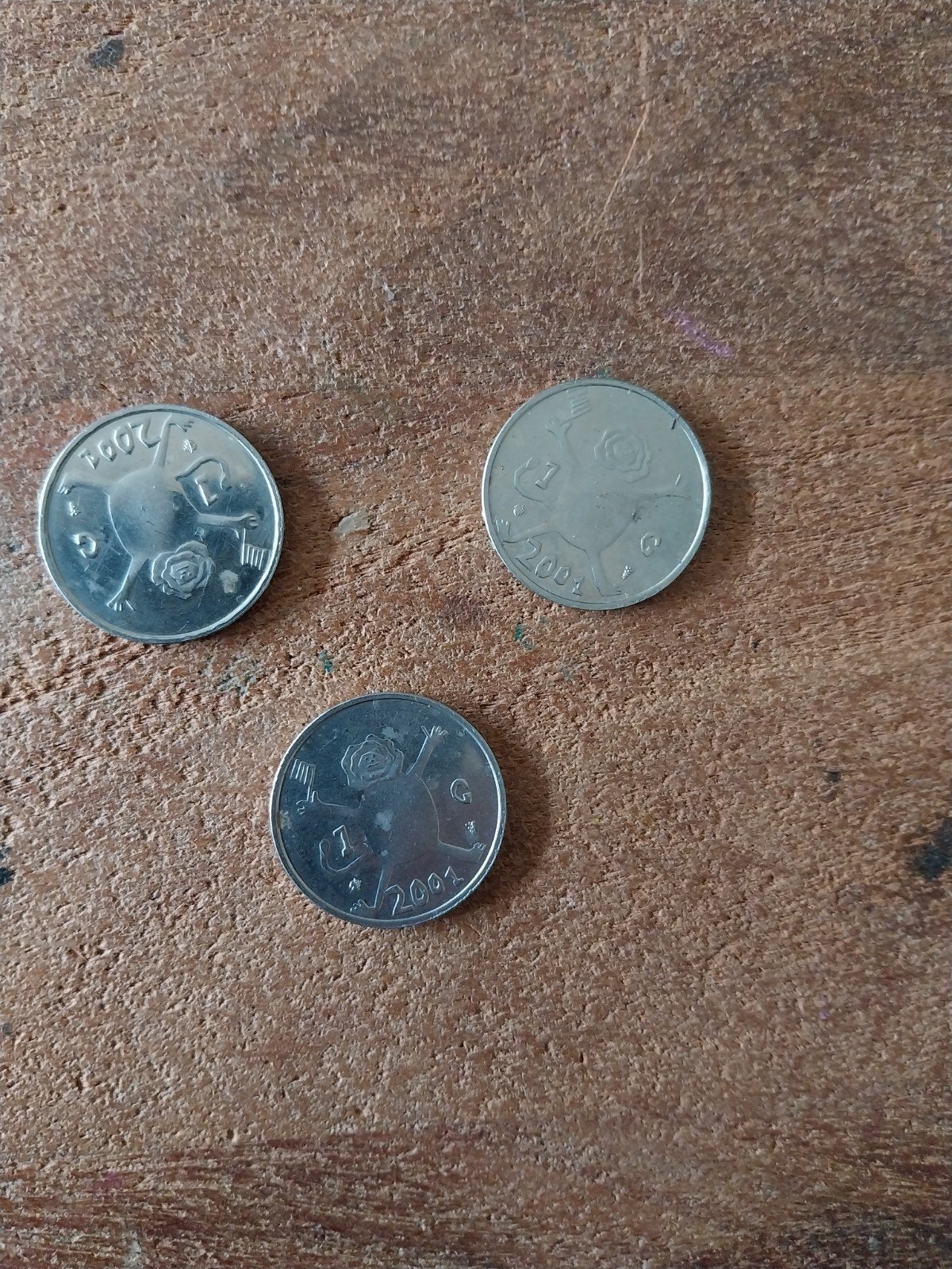 3 x 1 gulden munt uit 2001., Ophalen of Verzenden, Koningin Beatrix