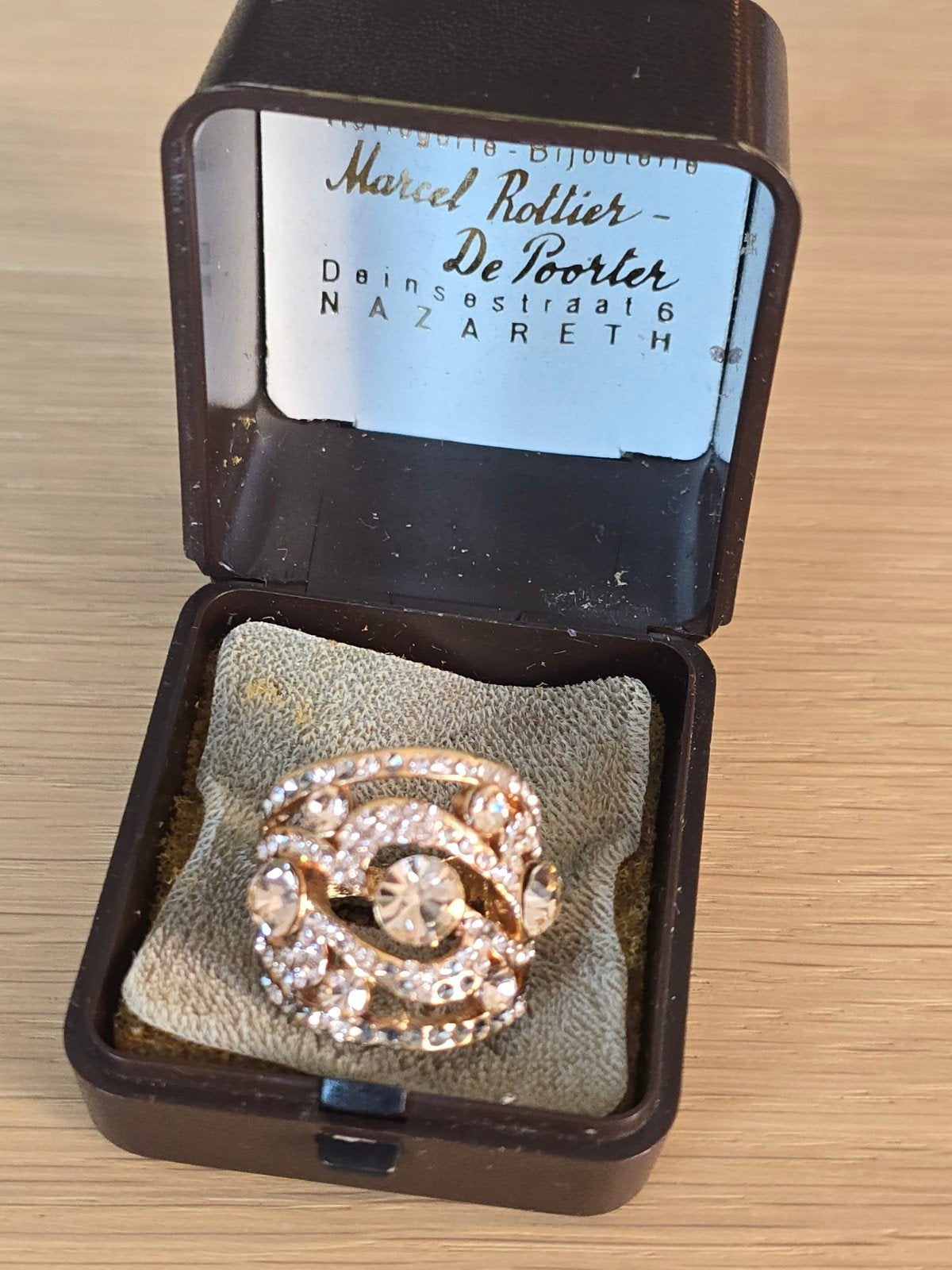70S cocktailring juwelier Marcel Rottier + doos €12,50, Ophalen of Verzenden, Ring