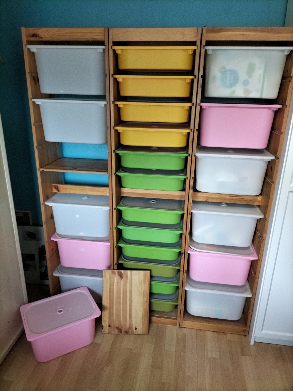 3x Ikea Trofast kasten met bakken, Huis en Inrichting, Kasten | Overige, Ophalen, Gebruikt