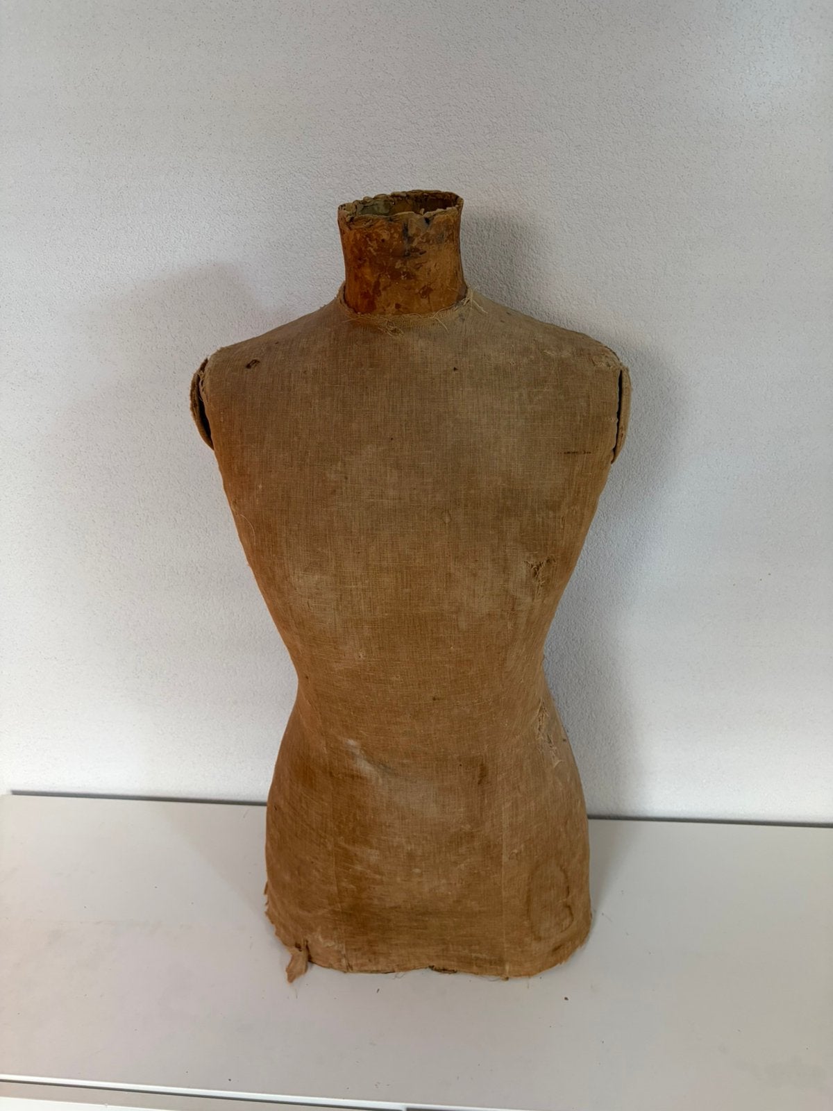 Antieke Franse paspop torso Brocante Shabby Chic mannequin, Antiek en Kunst, Ophalen